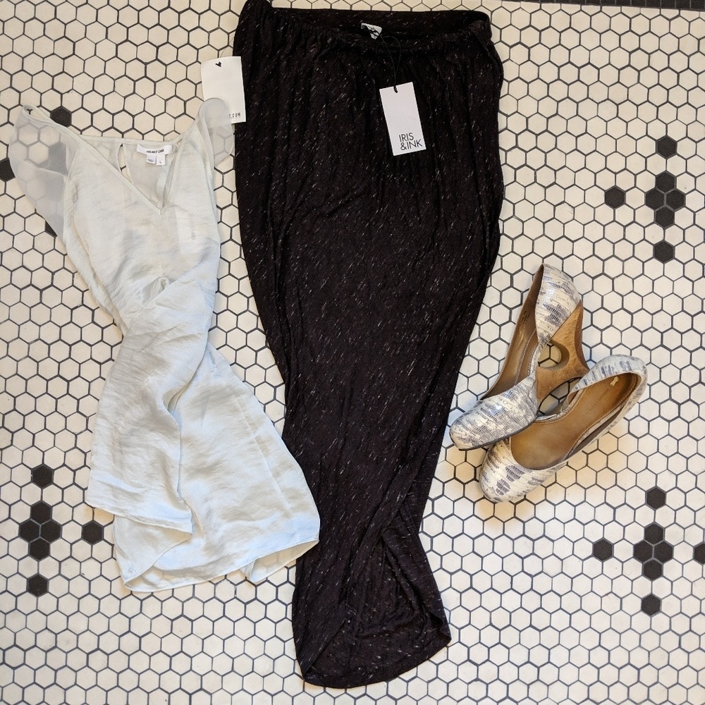 Iris & Ink (Net-a-Porter) Aloise Wrap Effect Skirt